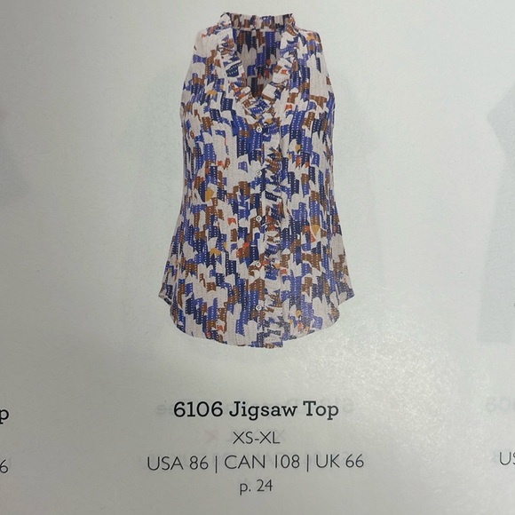 CAbi Tops - Large CAbi Jigsaw Tank Blouse